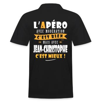 Jean-christophe cadeau cadeau jean christophe - Polo Homme - noir - Dos - Kai (181cm)