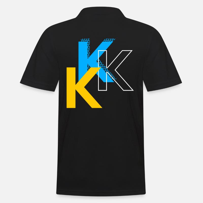 Buchstabe K - Männer Poloshirt - Schwarz
