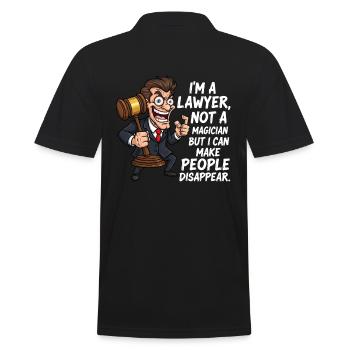 Avocat et magicien : Faites disparaître les gens ! - Polo Homme - noir - Dos - Kai (181cm)