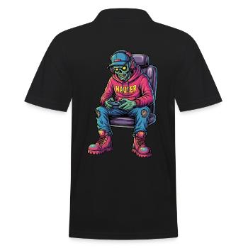 Undead Gamer : Zombie Gamer Trucker - Polo Homme - noir - Dos - Kai (181cm)