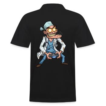 Mad Doctor Gamer | Gambles jour et nuit - Polo Homme - noir - Dos - Kai (181cm)