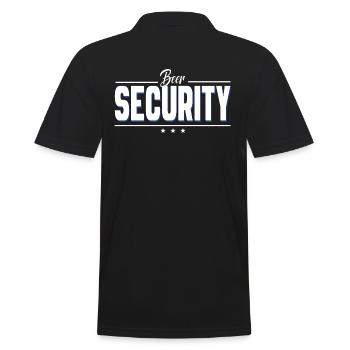 Beer Security Bier Sicherheitsdienst Polizei Party - Männer Poloshirt - Schwarz - Hinten - Kai (181cm)