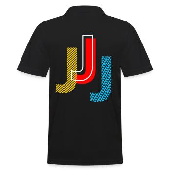 j - Men's Polo Shirt - black - Back - Kai (181cm)