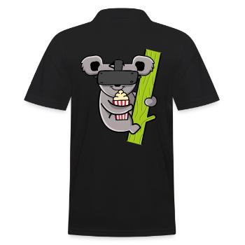 KOALA VR - Männer Poloshirt - Schwarz - Hinten - Kai (181cm)