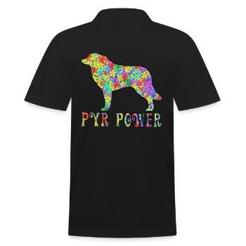 Bouvier des Pyrénées, entièrement personnalisable à volonté - Polo Homme - noir - Dos - Kai (181cm)