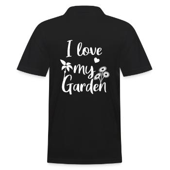 I love my Garden - Men's Polo Shirt - black - Back - Kai (181cm)