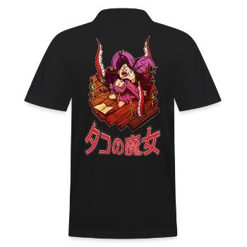 Witch summoning octopus tentacles - Men's Polo Shirt - black - Back - Kai (181cm)