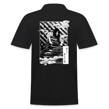 Ghost of Matsue Castle - Men's Polo Shirt - black - Back - Kai (181cm)
