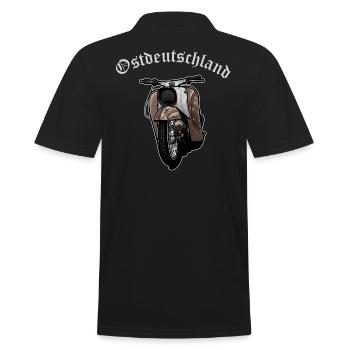 Schwalbe Tuning (braun / Rost) // Illustration - Männer Poloshirt - Schwarz - Hinten - Kai (181cm)
