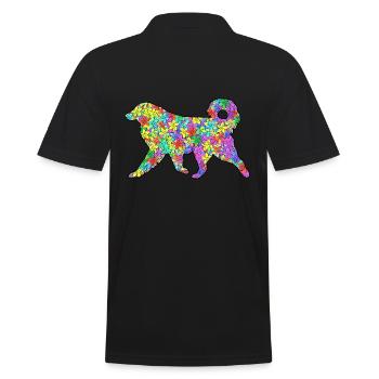 Bouvier des Pyrénées, entièrement personnalisable à volonté - Polo Homme - noir - Dos - Kai (181cm)