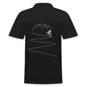 MTB Mountain Bike Mountain Biker Bike Cycling - Men's Polo Shirt - black - Back - Kai (181cm)