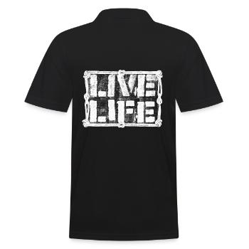 LIVE LIFE - Vivez votre vie - Polo Homme - noir - Dos - Kai (181cm)