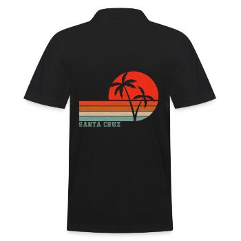Santa Cruz California Vintage Sunset - Men's Polo Shirt - black - Back - Kai (181cm)