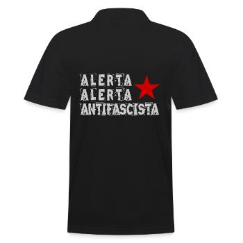 Antifa anti-révolte alerta alerta antifascistes vont! - Polo Homme - noir - Dos - Kai (181cm)