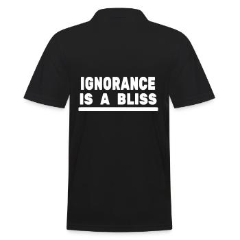 Ignorance is a bliss - Männer Poloshirt - Schwarz - Hinten - Kai (181cm)