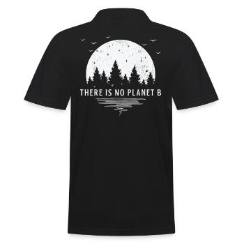 There Is No Planet B T-Shirt Earth Day 2019 Shirt - Männer Poloshirt - Schwarz - Hinten - Kai (181cm)