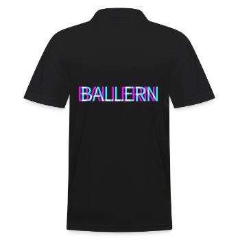 Ballern Techno Rave Club Electro Musik Raver - Männer Poloshirt - Schwarz - Hinten - Kai (181cm)