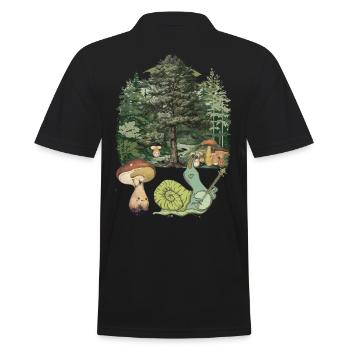 Enfant Escargot Habitant De La Forêt Musique Enfant - Polo Homme - noir - Dos - Kai (181cm)