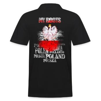 Polska Poland My Roots - Men's Polo Shirt - black - Back - Kai (181cm)