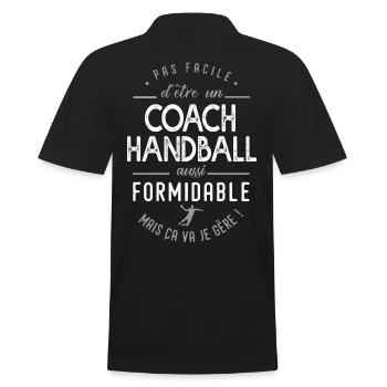 coach Handball formidable cadeau sport handball - Polo Homme - noir - Dos - Kai (181cm)