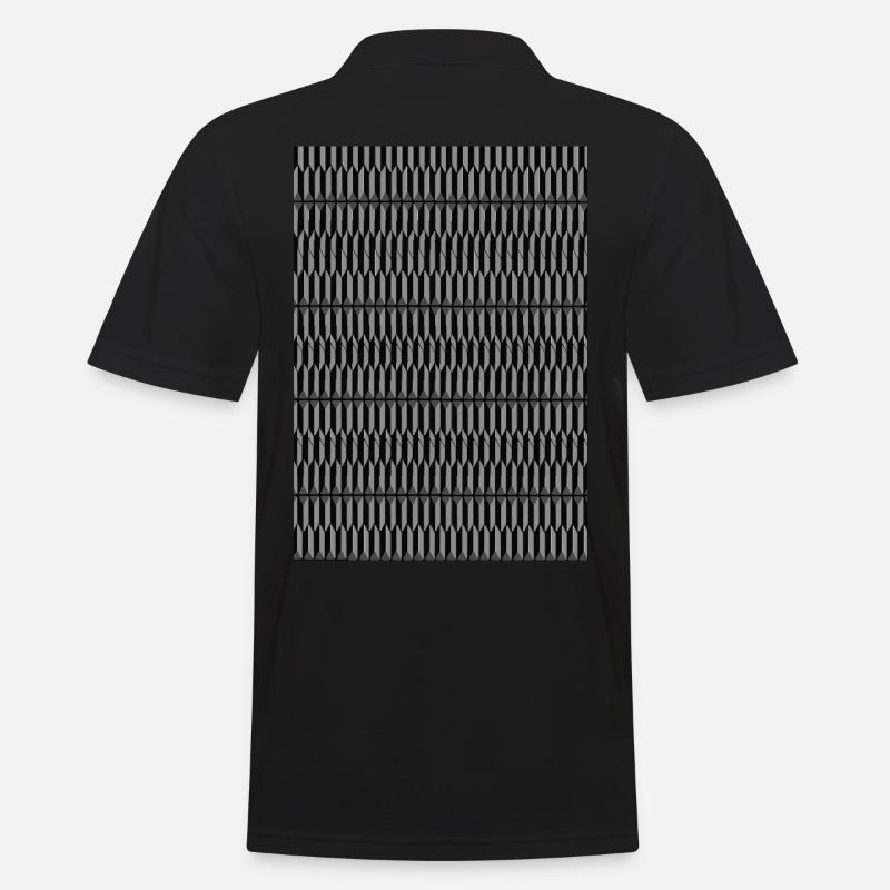 Pattern pattern in black / gray - Men's Polo Shirt - black