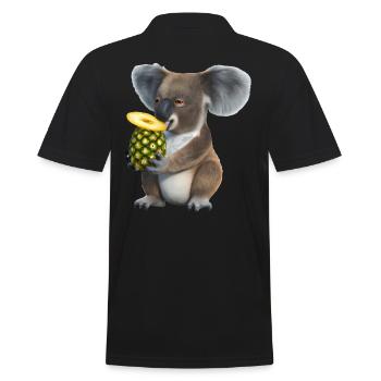 Koala et ananas - Polo Homme - noir - Dos - Kai (181cm)