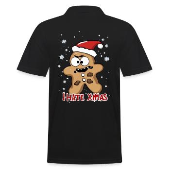 Je déteste Noël Funny Cookie Cookie Mares - Polo Homme - noir - Dos - Kai (181cm)