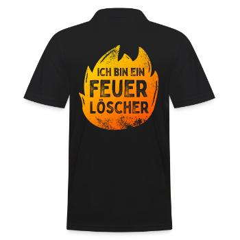 Motif des pompiers: "Je suis un extincteur" - Polo Homme - noir - Dos - Kai (181cm)