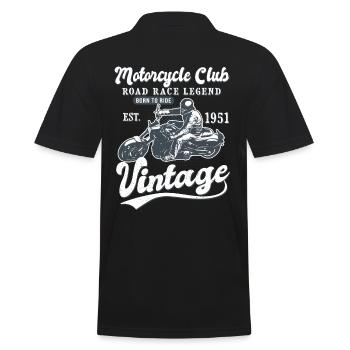 Motorcycle né en 1951 anniversaire Motard 71 ans - Polo Homme - noir - Dos - Kai (181cm)