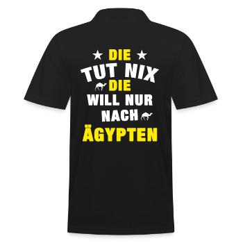 Will nur nach Ägypten SIE - Männer Poloshirt - Schwarz - Hinten - Kai (181cm)