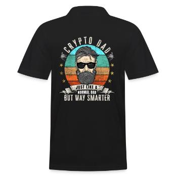 Crypto Dad like a normal Dad - Men's Polo Shirt - black - Back - Kai (181cm)