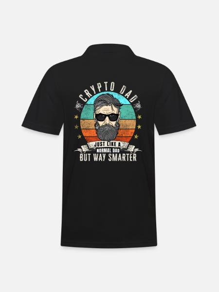 Crypto Dad like a normal Dad - Men's Polo Shirt - black