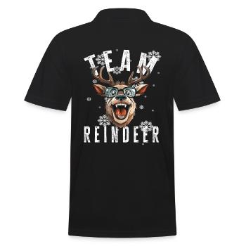 Motif de Noël renne Noël équipe renne - Polo Homme - noir - Dos - Kai (181cm)