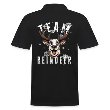 Motif de Noël renne Noël équipe renne - Polo Homme - noir - Dos - Kai (181cm)