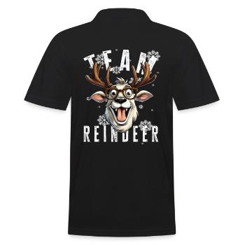 Motif de Noël renne Noël équipe renne - Polo Homme - noir - Dos - Kai (181cm)