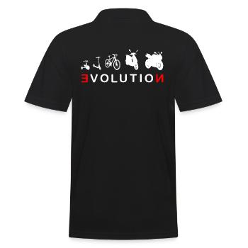 Evolution Biker 4- Evolution of a Biker - Men's Polo Shirt - black - Back - Kai (181cm)
