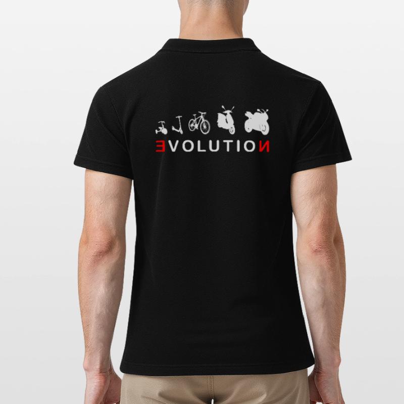 Evolution Biker 4- Entwicklung eines Biker Männer Poloshirt