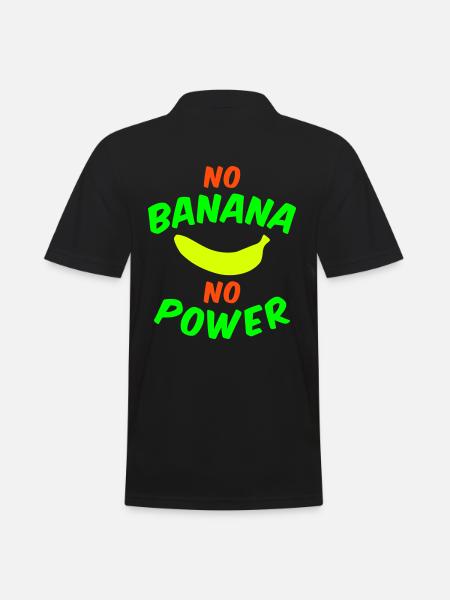 No banana no power (banana) - Men's Polo Shirt - black