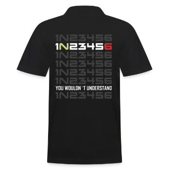 Motorcycle gearshift - Men's Polo Shirt - black - Back - Kai (181cm)