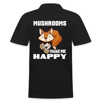 Temps champignon cueilleur cueilleur de champignons connaisseurs de champignons - Polo Homme - noir - Dos - Kai (181cm)