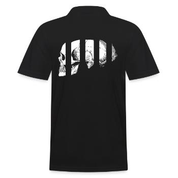 Skull - Men's Polo Shirt - black - Back - Kai (181cm)