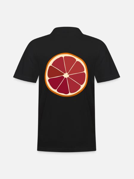 Eine Scheibe der Blutorange - Männer Poloshirt - Schwarz