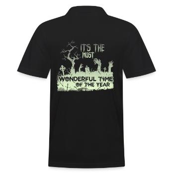 The most wonderful time of the year - Men's Polo Shirt - black - Back - Kai (181cm)