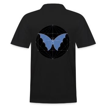 Géométrie sacrée papillon - Polo Homme - noir - Dos - Kai (181cm)