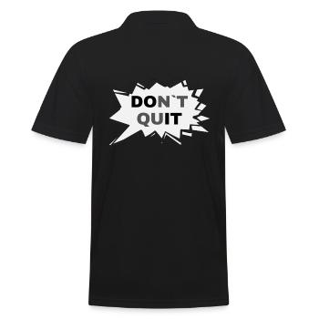 Don not quit - Männer Poloshirt - Schwarz - Hinten - Kai (181cm)