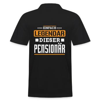 Rentner Rente Pension Pensionär Geschenk Spruch - Männer Poloshirt - Schwarz - Hinten - Kai (181cm)