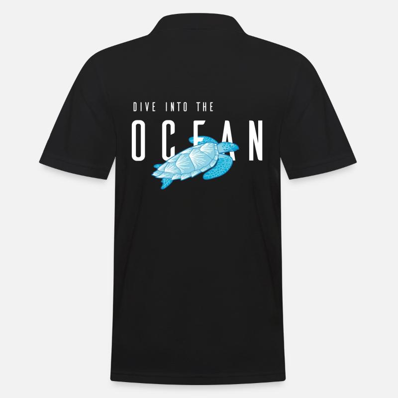 Ocean Dive - Männer Poloshirt - Schwarz