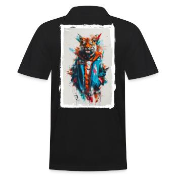 Colorful Tiger - Men's Polo Shirt - black - Back - Kai (181cm)