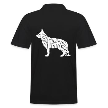 German shepherd dog, german shepherd - Men's Polo Shirt - black - Back - Kai (181cm)