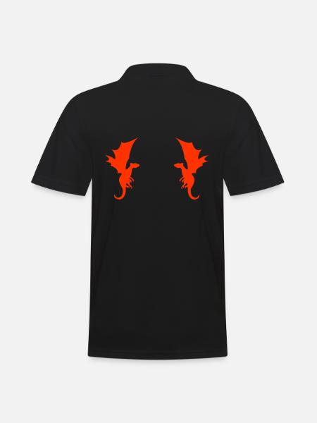 Dragon Dragon Pattern - Men's Polo Shirt - black